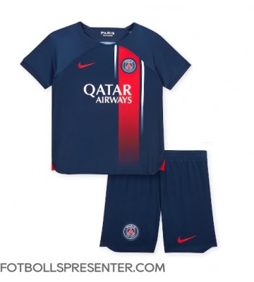 Paris Saint-Germain Hemmatröja Barn 2023-24 Kortärmad (+ korta byxor)